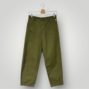 Olive High-Rise Straight Leg Pants - Women